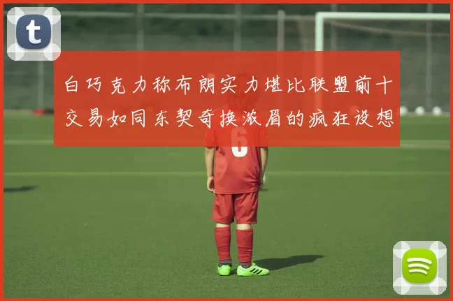 白巧克力称布朗实力堪比联盟前十交易如同东契奇换浓眉的疯狂设想